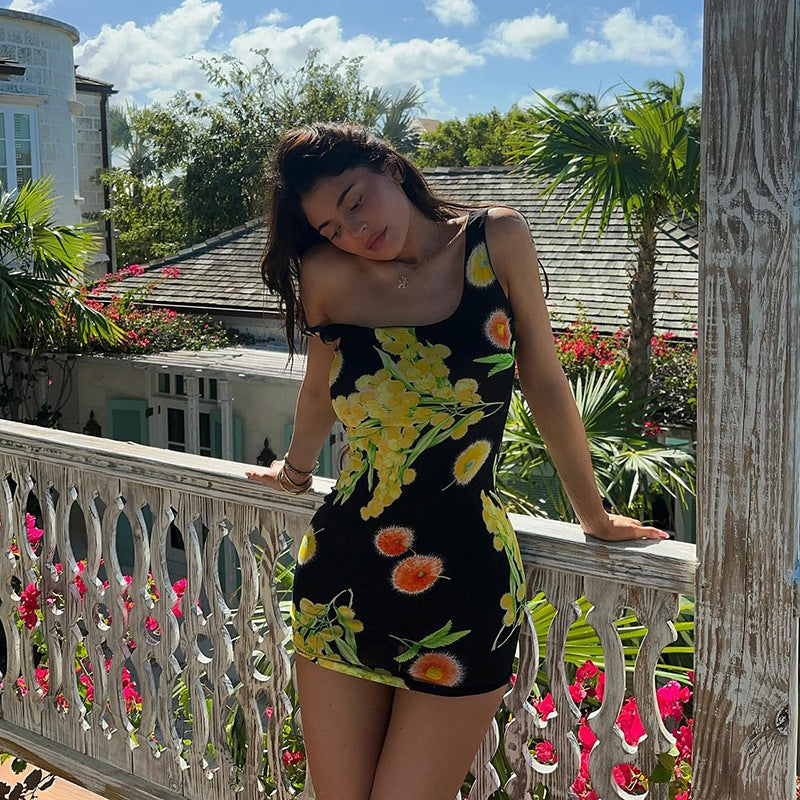 Robe Mini Imprimé Floral Chic und Stil Femme