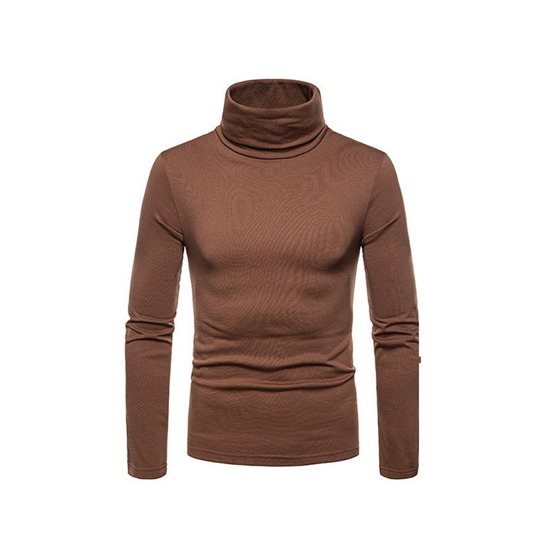 Hommes Haut de gamme Haut à col roulé en matériau élastique Chic und Stil