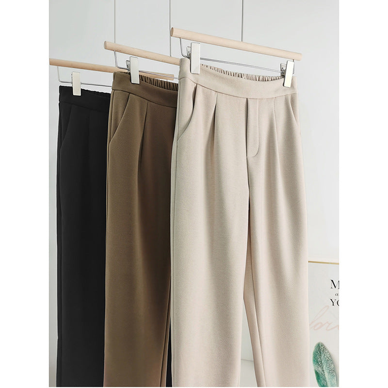 Pantalons taille haute plissés pour femmes Chic und Stil