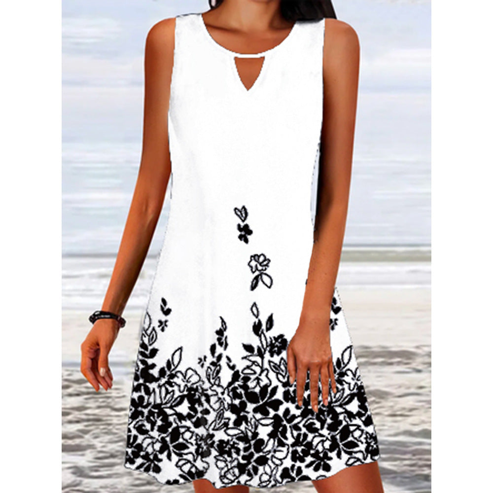 Robe été A-ligne fleurs Chic und Stil pour femmes
