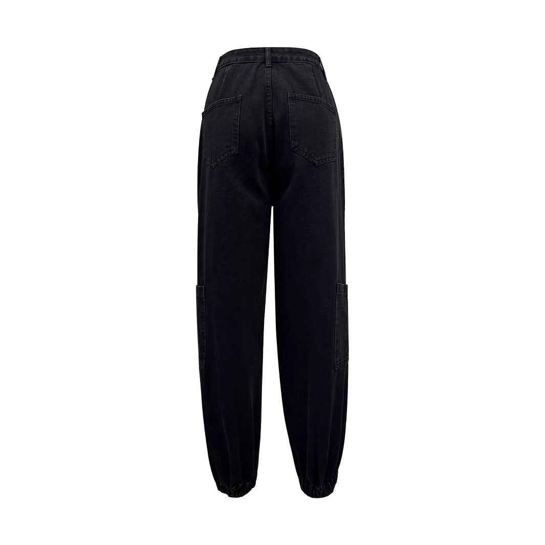 Jeans cargo dames avec élastique et poches pratiques Chic und Stil