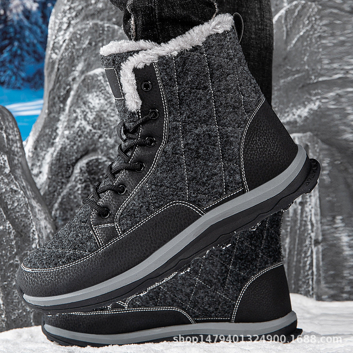 Bottes d'hiver pour femmes avec doublure en polaire isolante et semelle antidérapante Chic und Stil