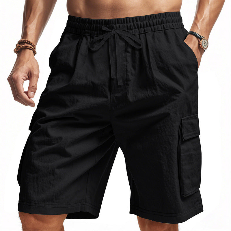 Shorts cargo pour hommes avec taille élastique et poches multifonctionnelles Chic und Stil