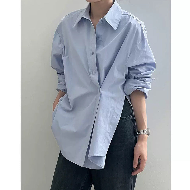 Chemise décontractée surdimensionnée à boutons pour femmes Chic und Stil