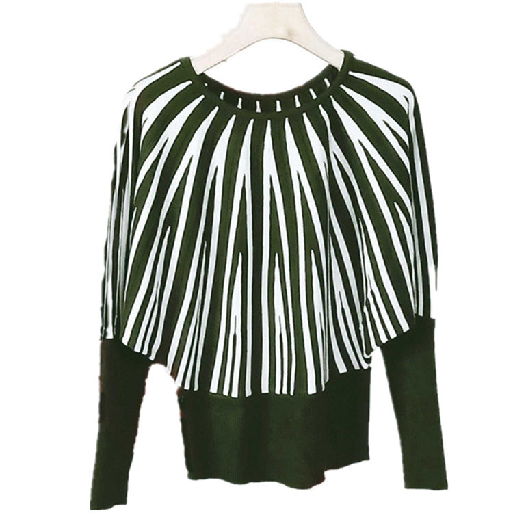 Pull rayé tendance pour femmes avec coupe innovante et style décontracté Chic und Stil