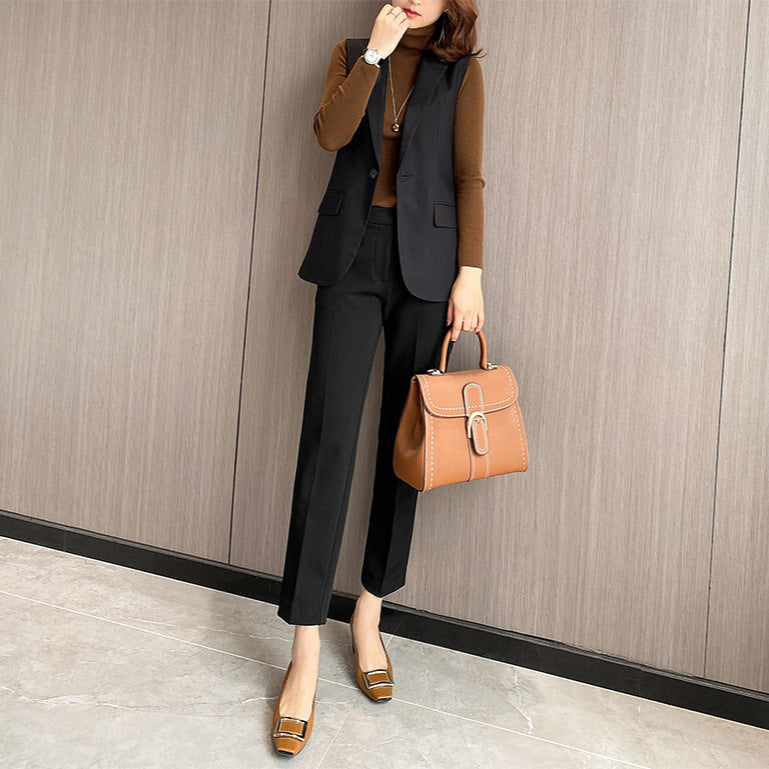Blazer sans manches ajusté pour femmes Chic und Stil 1750847117