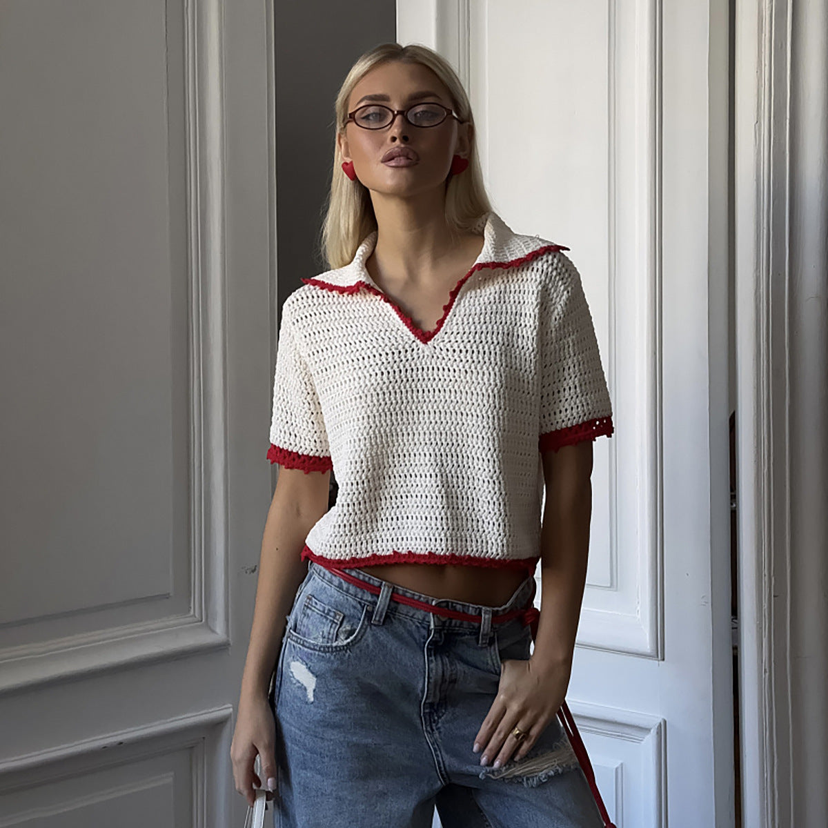 Pull crochet lâche pour femme Chic und Stil