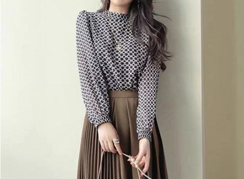 Dames élégante blouse à motifs géométriques Chic und Stil