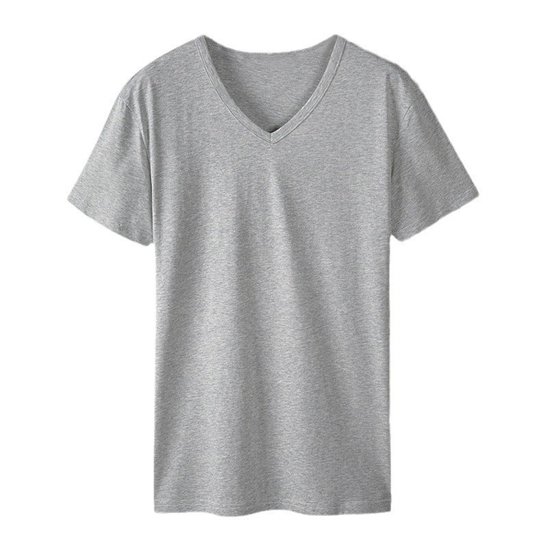 T-shirt femme à col en V en mélange de coton de haute qualité Chic und Stil