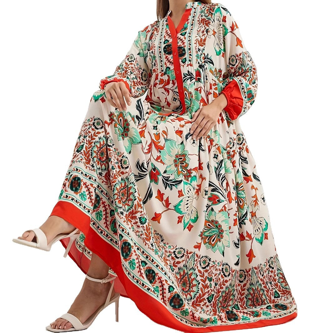 Robe maxi pour femmes avec motif floral Chic und Stil