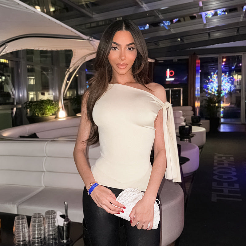 Haut asymétrique pour femmes avec lien Chic und Stil