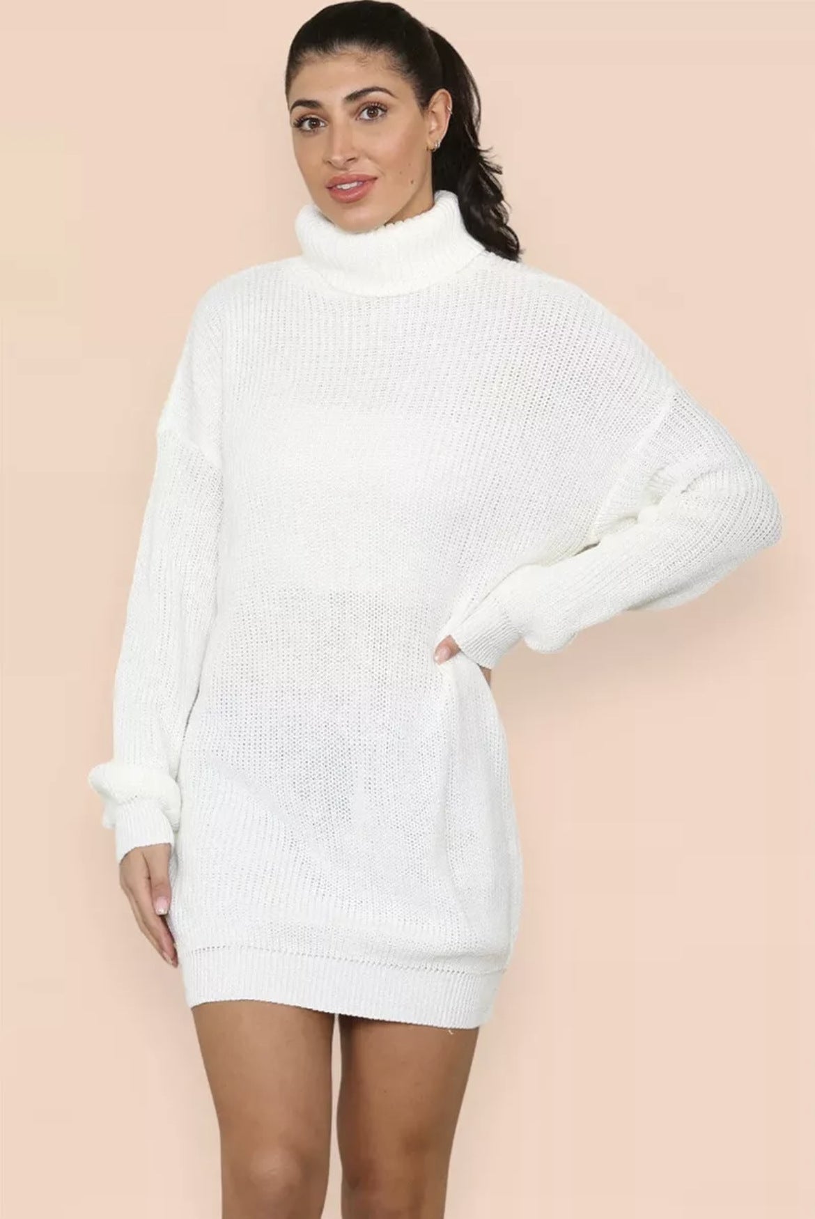 Robe en tricot pour femmes avec col montant et coupe décontractée Chic und Stil