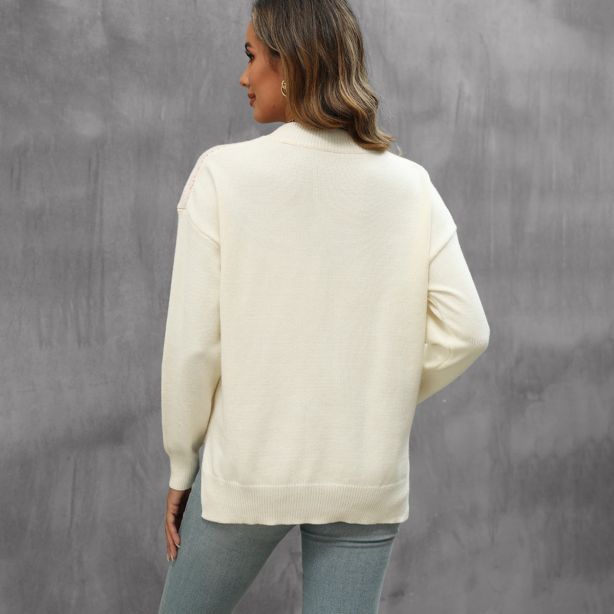 Pull femme avec motif de baiser et coupe décontractée Chic und Stil