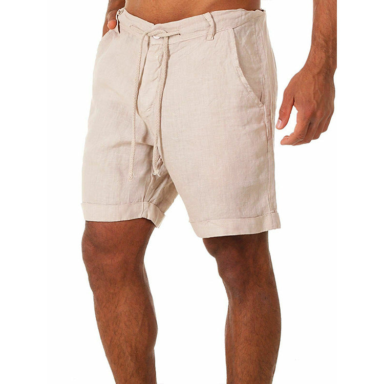 Shorts en lin décontractés pour hommes avec taille ajustable et poches pratiques Chic und Stil