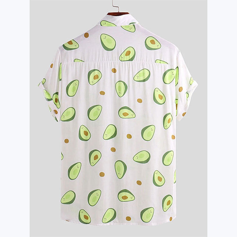 Chemise à manches courtes pour hommes avec motif avocat frais Chic und Stil