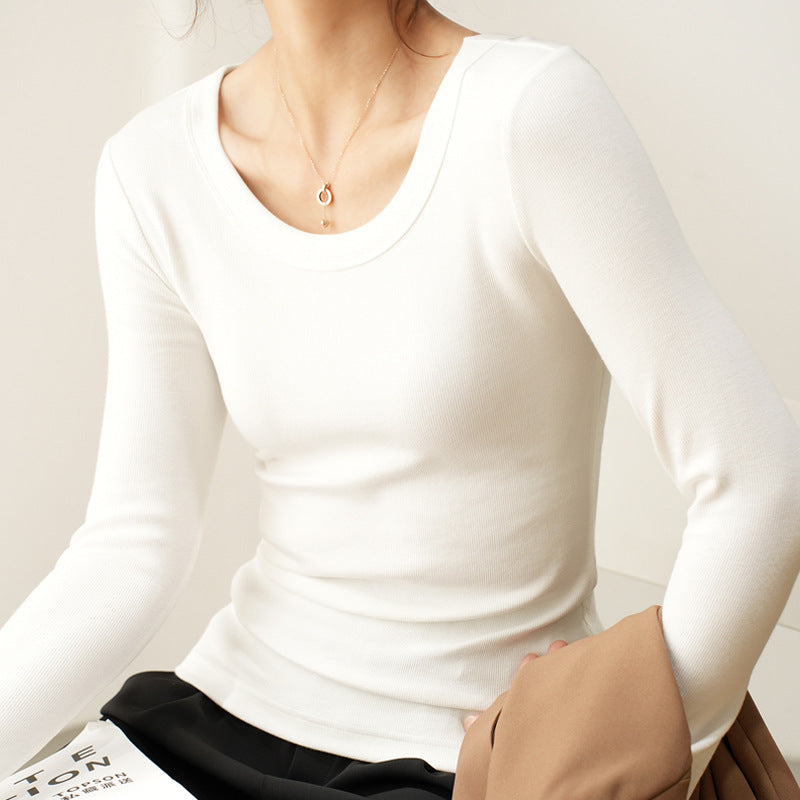 T-shirt à manches longues pour femmes avec col rond moderne Chic und Stil