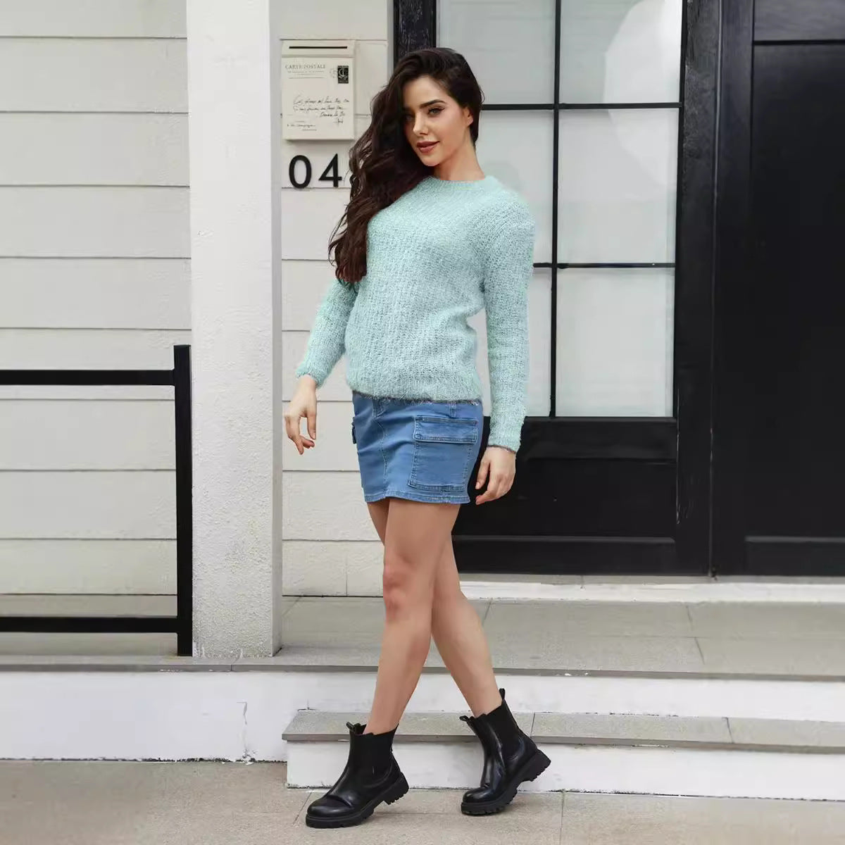 Pull luxueux pour femmes avec un motif tricot doux Chic und Stil