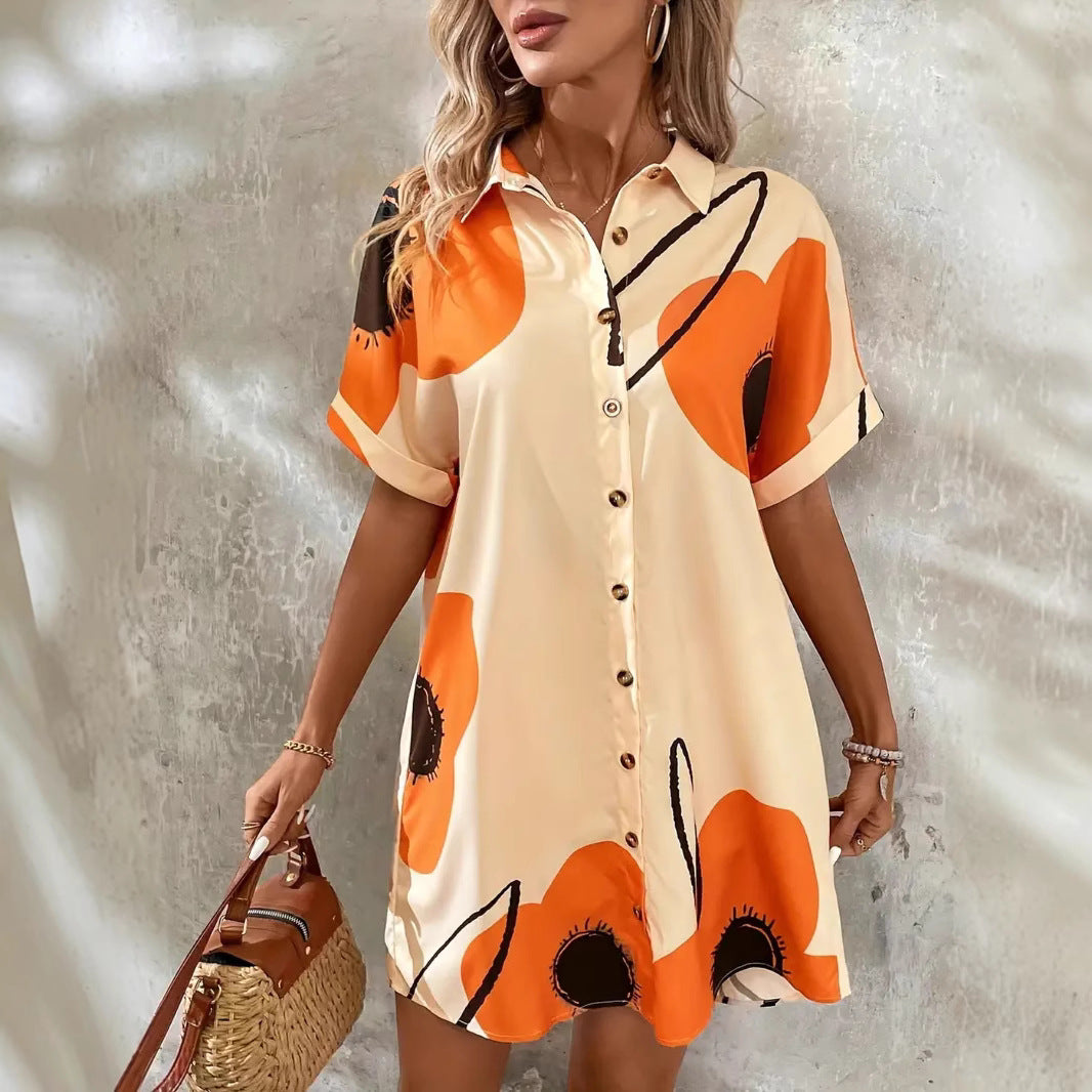 Robe shift à fleurs pour femmes Chic und Stil