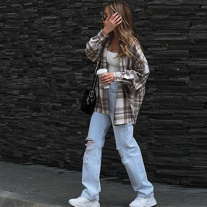 Chemise à carreaux décontractée pour femmes Chic und Stil