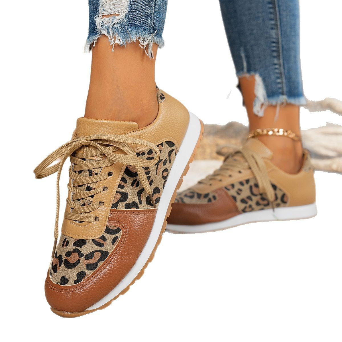 Baskets pour femmes avec motif léopard et semelle respirante Chic und Stil