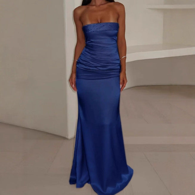DamesRobe de soirée élégante sans bretelles avec détails à volants Chic und Stil