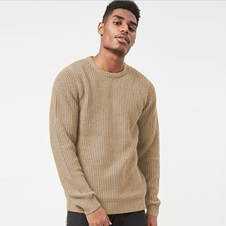 Pull en grosse maille pour hommes avec un design de côtes texturé et une coupe décontractée Chic und Stil