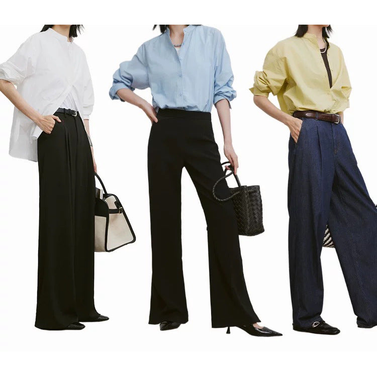 Chemisier léger froissé à boutons pour femmes Chic und Stil