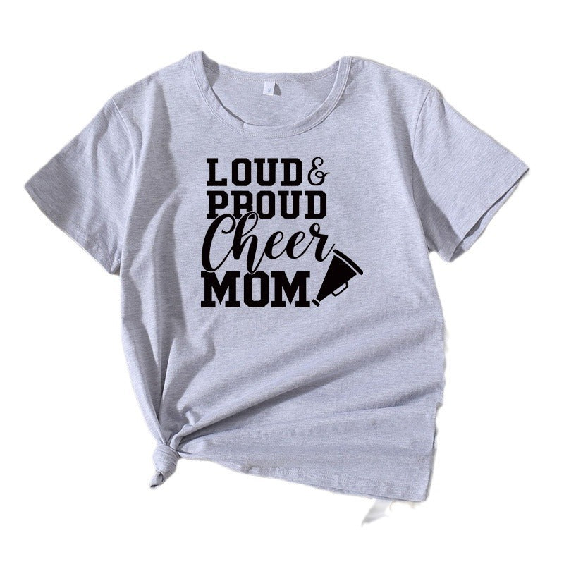 T-shirt graphique Mama Cheerleading Femme Chic und Stil