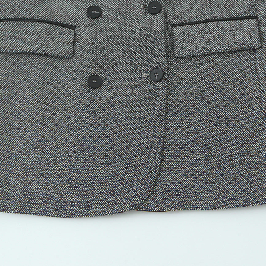 Blazer mode femme avec double rangée de boutons et élégant revers Chic und Stil