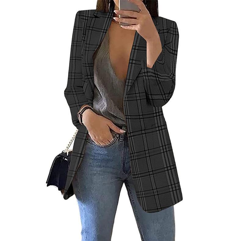Blazers à carreaux pour femmes avec une coupe moderne et des détails décontractés Chic und Stil