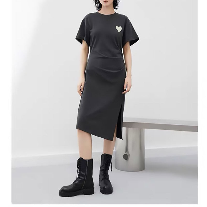 Robe T-shirt midi décontractée pour femmes Chic und Stil