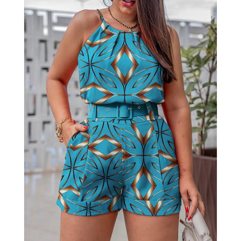 Combinaison pour femmes avec imprimé floral et ceinture réglable Chic und Stil