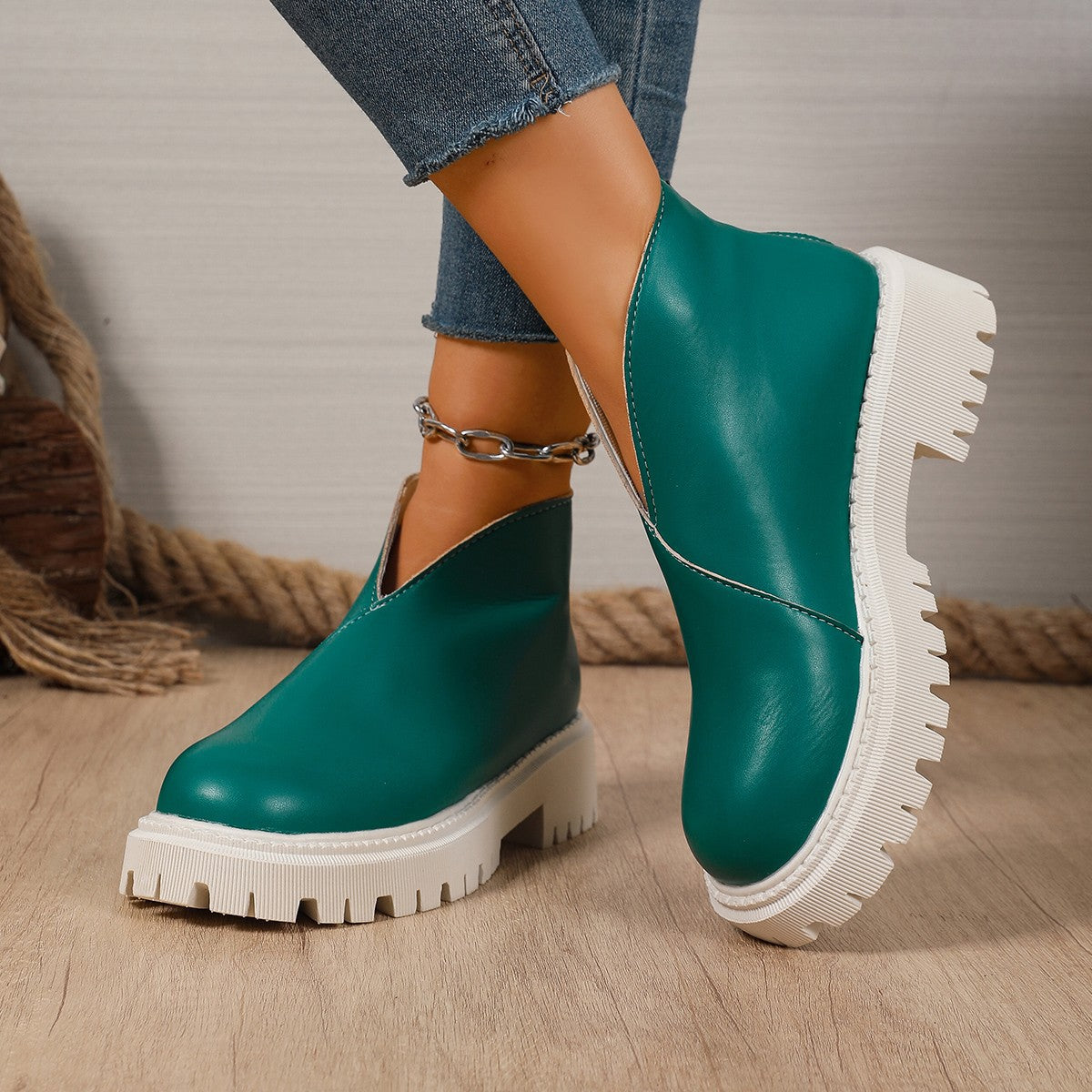 Bottes Chelsea à la mode pour femmes avec plateforme tendance et semelle antidérapante Chic und Stil