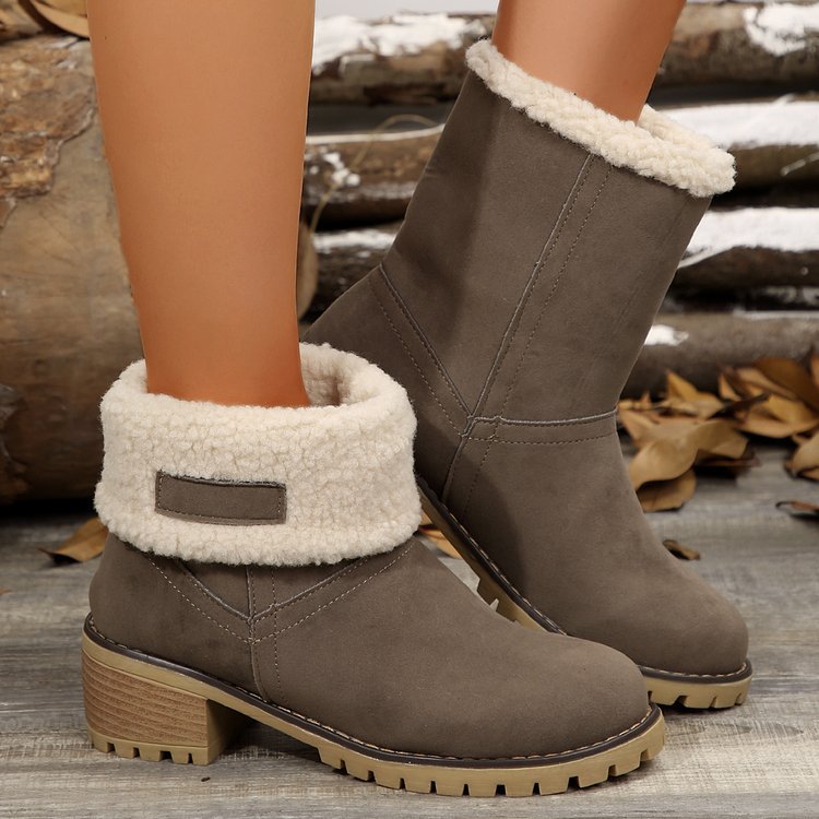 Bottines pour femmes chaudes avec col en fourrure d'agneau Chic und Stil