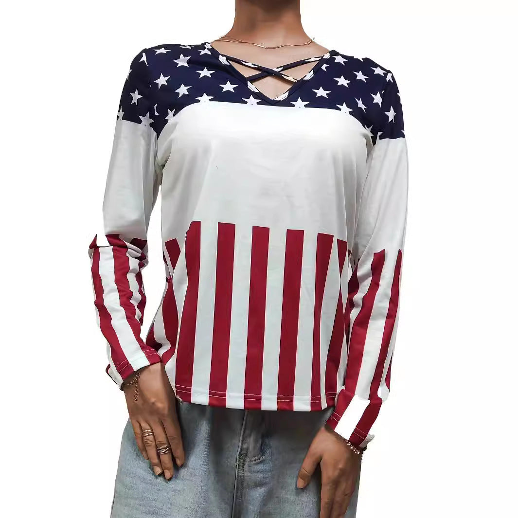 Chemise décontractée à manches longues pour femmes avec un imprimé léopard tendance et un col en V raffiné Chic und Stil