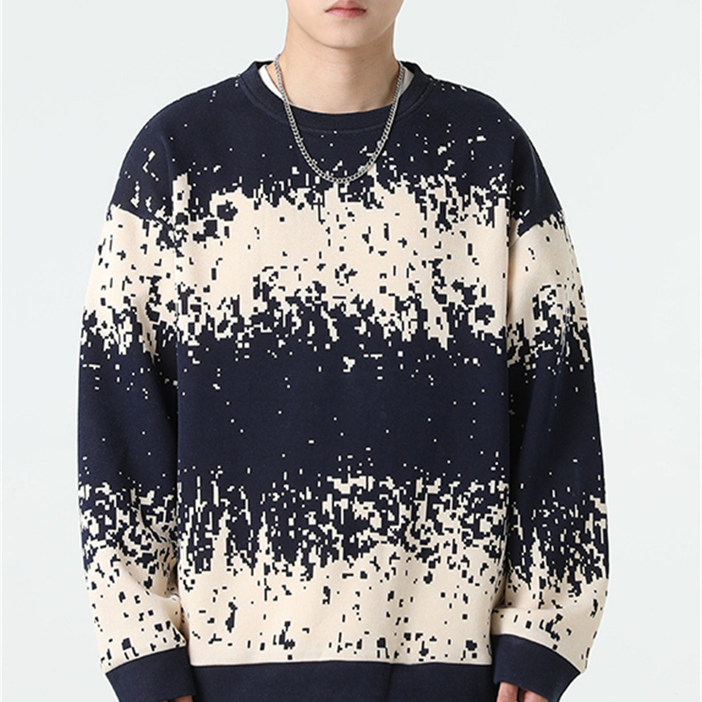 Sweat-shirt pour hommes avec impression numérique moderne Chic und Stil