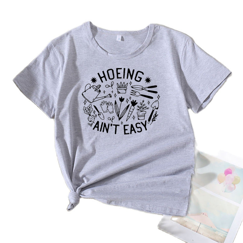 T-shirt humor de jardin décontracté pour dames Chic und Stil