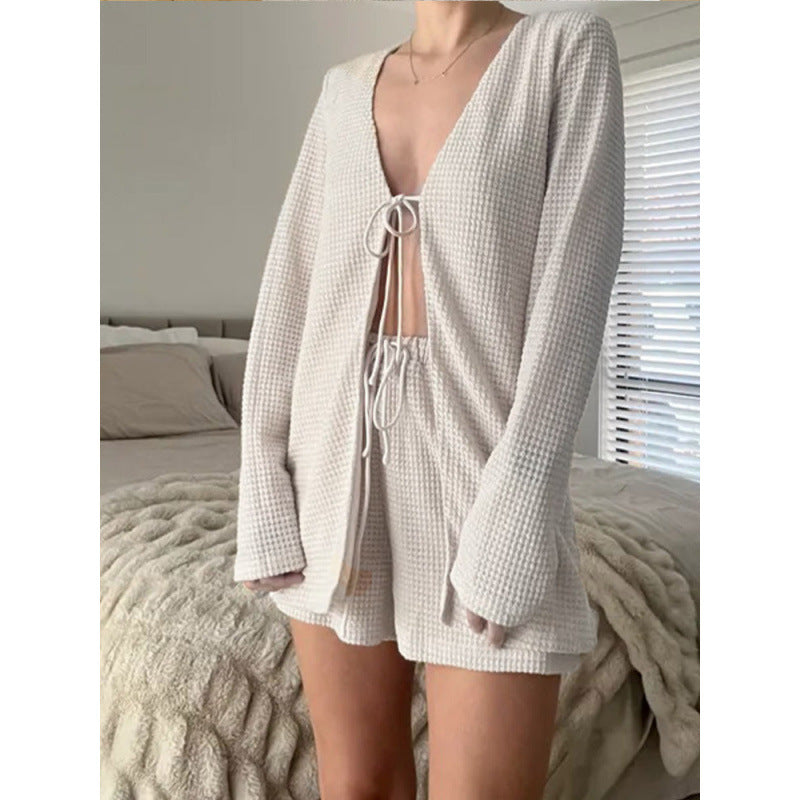 Cardigan décontracté pour femmes avec décolleté en V profond et coupe ample Chic und Stil
