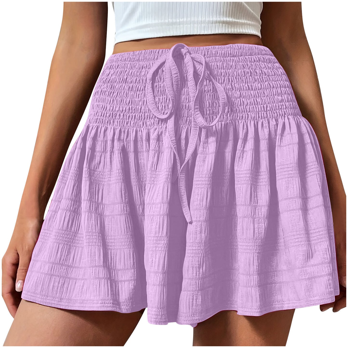 Jupe évasée smockée pour femmes Chic und Stil