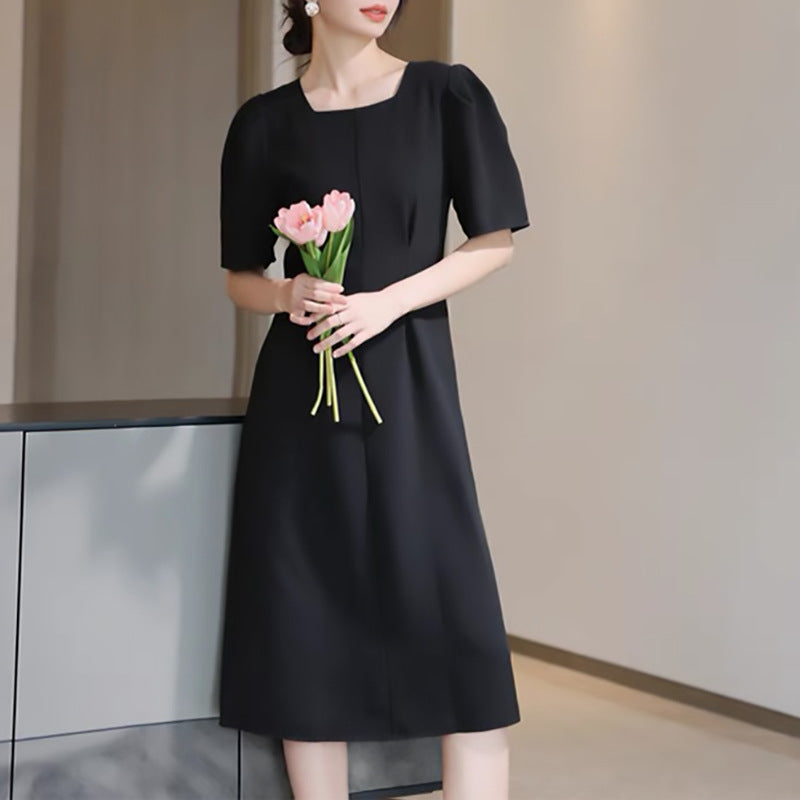 Robe midi élégante pour femme avec détail plissé Chic und Stil