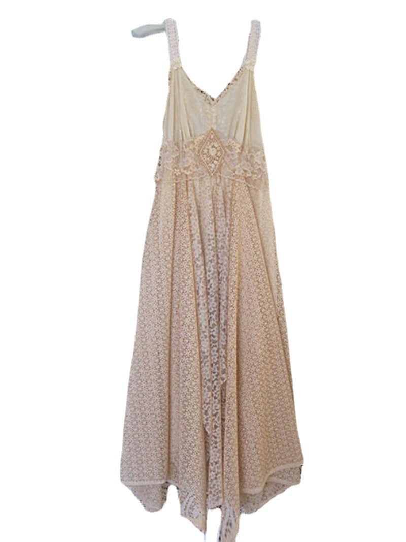 Airy maxi dress for ladies with romantic lace embellishment Chic and Style