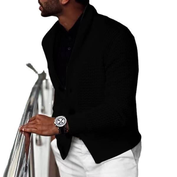 Blazer en tricot à la mode pour hommes avec design structuré Chic und Stil
