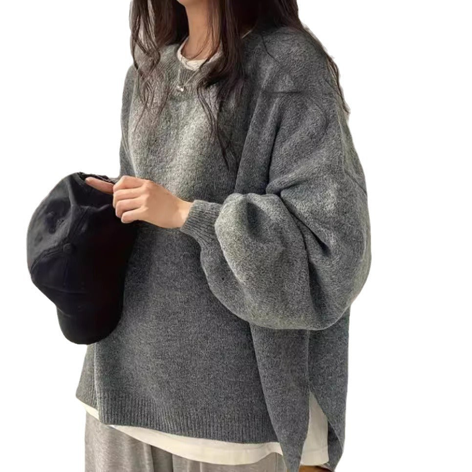 Pull tricot oversized pour femmes avec des manches bouffantes élégantes et un design moderne Chic und Stil
