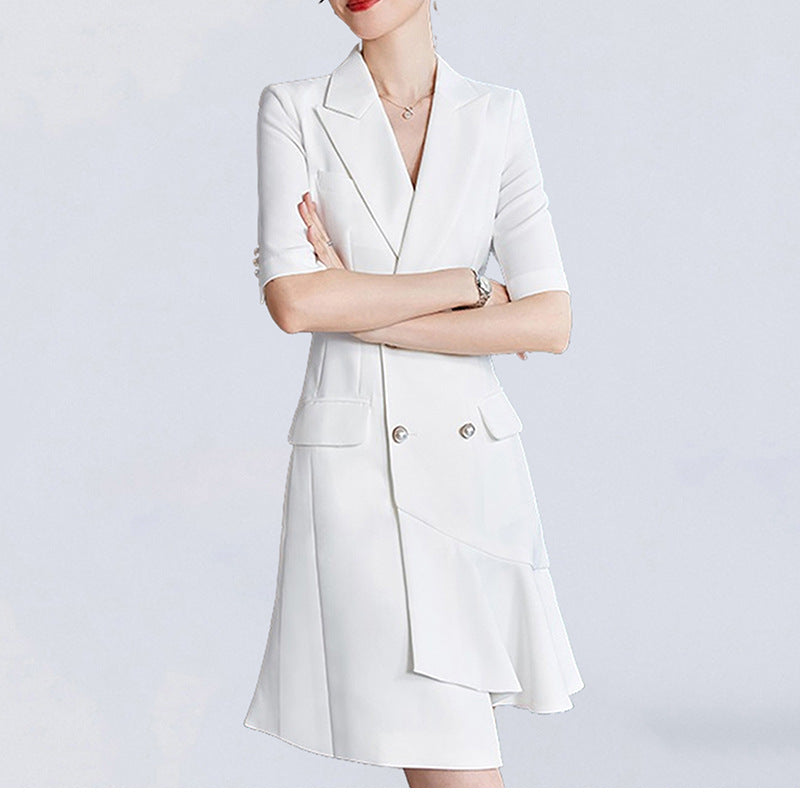 Robe Mini Tailorée Croisée Femme Chic und Stil