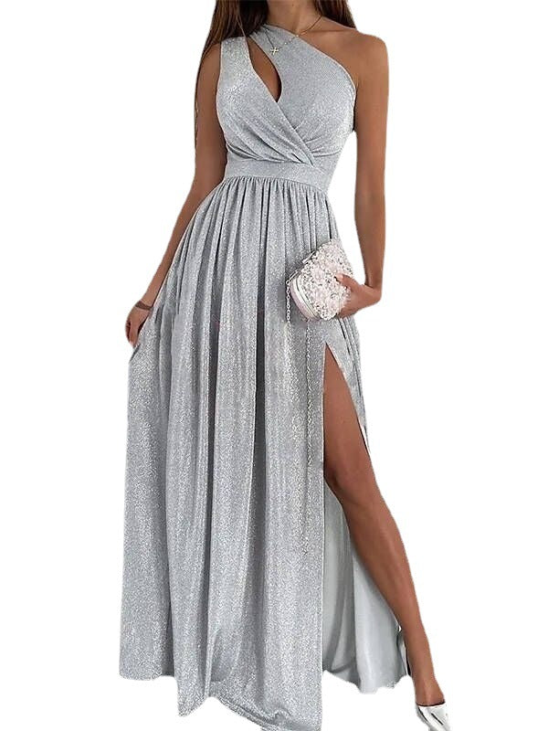 Robe de soirée asymétrique scintillante pour dames Chic und Stil
