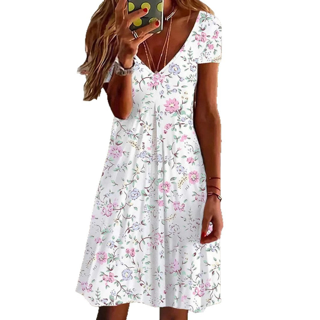 Robe évasée à imprimé floral pour dames Chic und Stil