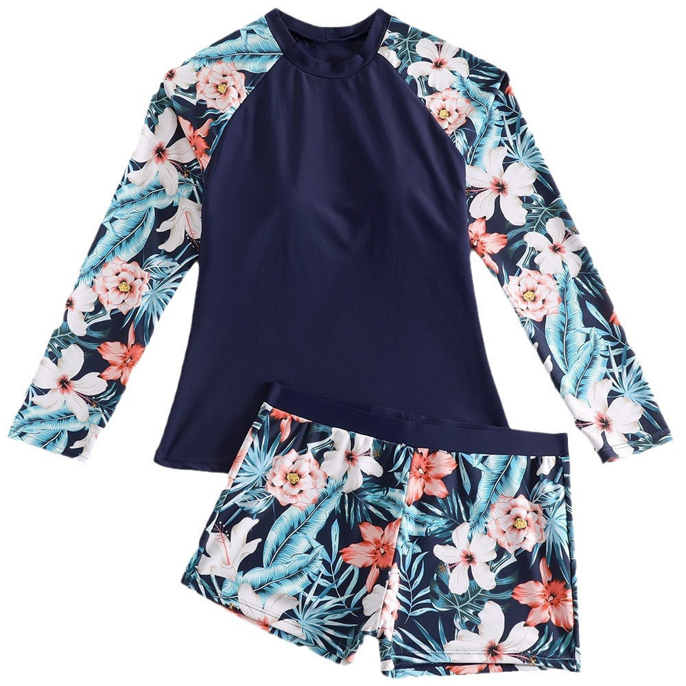 Maillot de bain femme à manches longues et design floral Chic und Stil