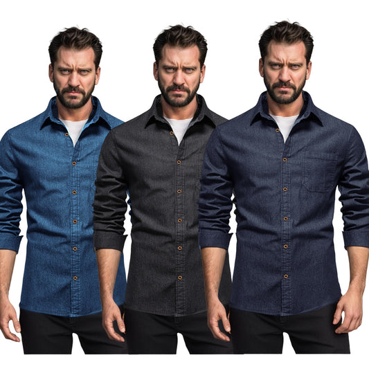 Chemise en jean pour hommes Chic und Stil