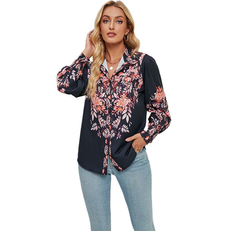Blouse élégante pour femmes avec imprimé floral et manches larges Chic und Stil