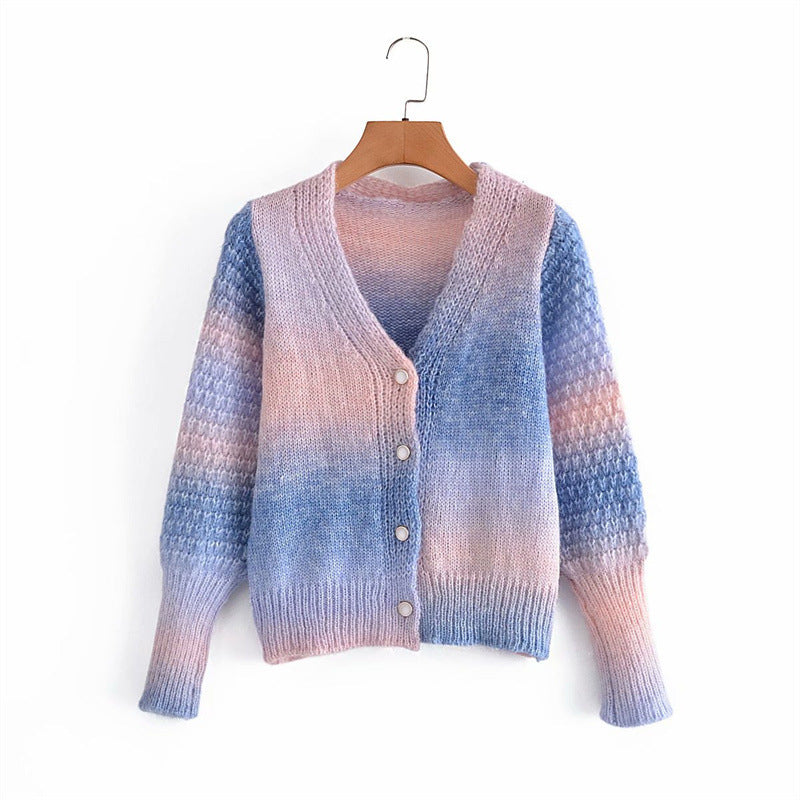 Veste en tricot dégradé pour femmes avec design en côtes original Chic und Stil